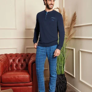 Pigiama in caldo cotone stampa quadri