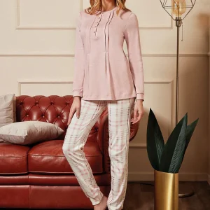 Pigiama in caldo cotone stampa scozzese