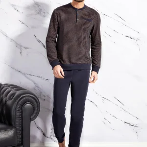 Pigiama lungo in jacquard