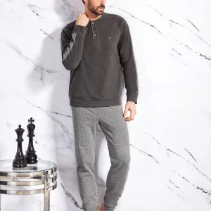 Pigiama lungo in jacquard