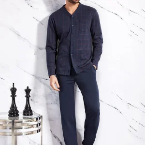 Pigiama giacca aperta in caldo cotone