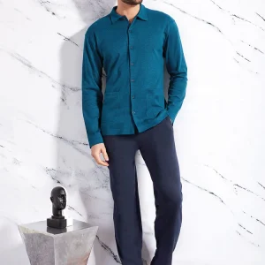 Pigiama giacca aperta in caldo cotone