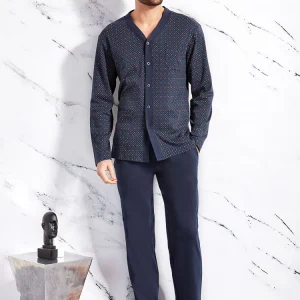 Pigiama giacca aperta in caldo cotone