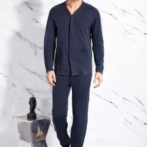 Pigiama giacca aperta in caldo cotone