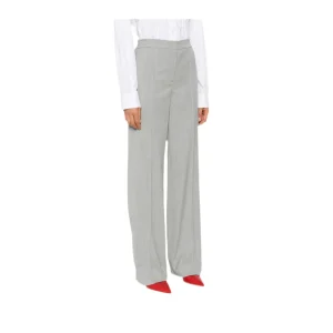 Twinset Pantaloni Donna Grigio Zip e Bottone 58% Poliestere 21% Lana 17% Viscosa 4% Elastan Autunno/Inverno B_44739