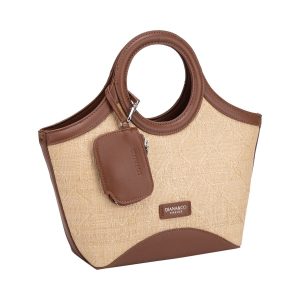 BORSA IN PAGLIA STAMPATO