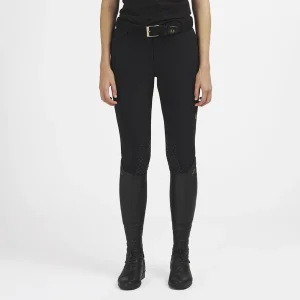 AMBER - Pantaloni donna grip al ginocchio / nero