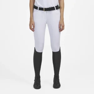 AMBER - Pantaloni donna grip al ginocchio / bianco