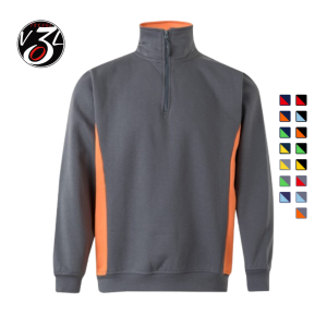 Felpa Bicolore mezza zip