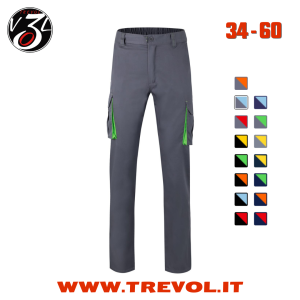 PANTALONI STRETCH BICOLORE