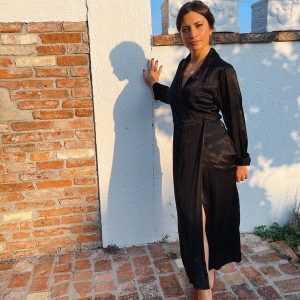 Abito lungo in viscosa