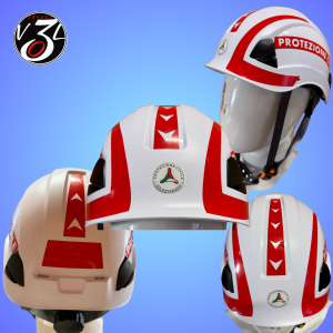 Casco Protezione Civile Red
