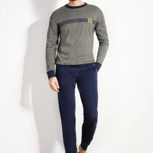 Pigiama Uomo in Caldo Cotone Girocollo