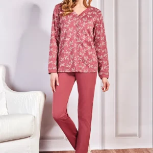 Pigiama in caldo cotone con giacca aperta