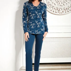 Pigiama con giacca aperta in caldo cotone