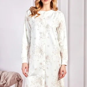 Camicia da notte aperta in caldo cotone