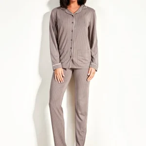 Pigiama con giacca aperta in viscosa