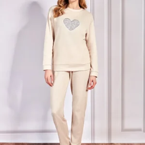 Pigiama girocollo in jacquard