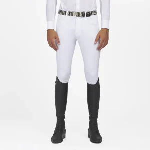 TITANIUM - Pantaloni uomo grip al ginocchio / bianco