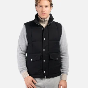 Gilet Nero in Tessuto Tecnico