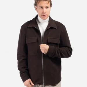 Overshirt in Fustagno Marrone