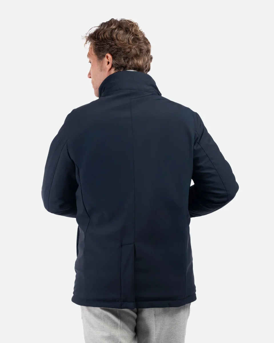 Peacoat in Tessuto Tecnico Stretch Blu - immagine 5