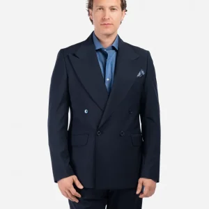 Abito Doppiopetto Blu con Rever Ampio All Season