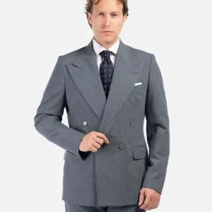 Abito Doppiopetto Grigio con Rever Ampio All Season