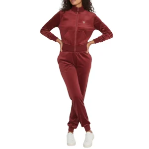 Tuta Donna GUESS in Ciniglia Logo Glitter