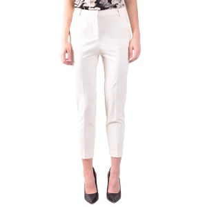 Pinko Pantaloni Donna Bianco Monocromo Zip e Bottone 60% Viscosa 30% Poliammide 5% Elastan Primavera/Estate V_27741