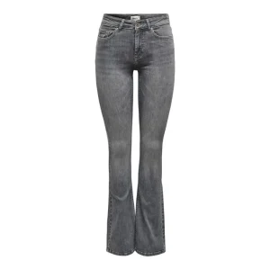 Only Jeans Donna Grigio Monocromo Zip Bottone Tasche Anteriori Posteriori Cotone 92% Lycra 8% Primavera Estate 15233721