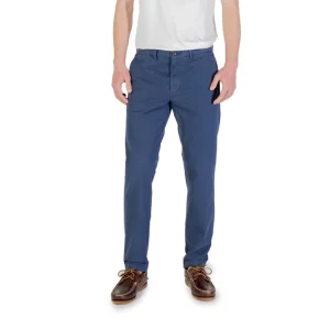 Borghese Pantaloni Uomo Blu Zip e Bottone Tasche Anteriori e Posteriori 97% Cotone 3% Elastan Primavera/Estate 5SPA21 07CO070