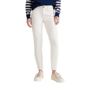 Desigual Jeans Donna Bianchi con Zip Bottone Tasche Anteriori Posteriori in Cotone 90% Elastan 2% Poliestere 8% Primavera/Estate 22SWDD04