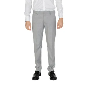 Antony Morato Pantaloni Uomo Grigio Monocromo Zip e Bottone Tasche Anteriori e Posteriori 83% Poliestere 15% Viscosa 2% Elastan Primavera/Estate MMTS00018-FA650330