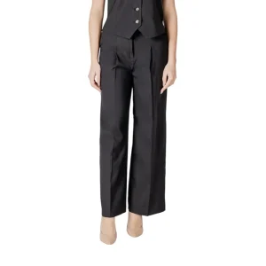 Ichi Pantaloni Donna Nero Zip e Bottone 97% Cotone 3% Elastan Primavera/Estate 20122497