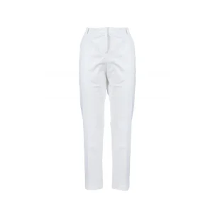 Pinko Pantaloni Donna Bianco Zip e Bottone Tasche Anteriori e Posteriori 97% Cotone 3% Elastan Primavera/Estate B_44905