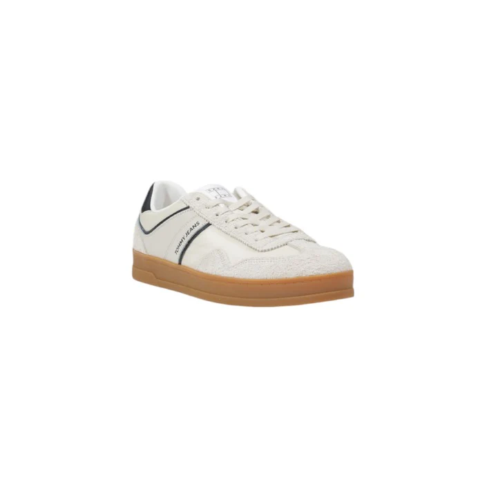 Tommy Hilfiger Jeans Sneakers Uomo Bianche EM0EM01606 - Scarpe Pelle 100% - immagine 3