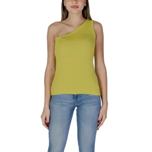 B.young Canotta Donna Giallo Monocromo Spalline Scollo Tondo 47% Cotone 6% Lycra 47% Modal Primavera/Estate 20813300