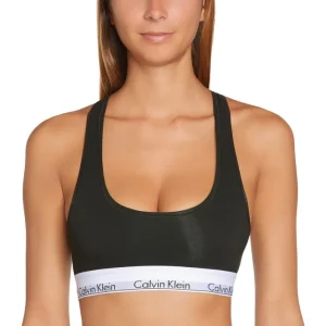 Calvin Klein Underwear Reggiseno Donna Nero Smanicato 53% Cotone 35% Modal 12% Elastan Autunno/Inverno F3785E