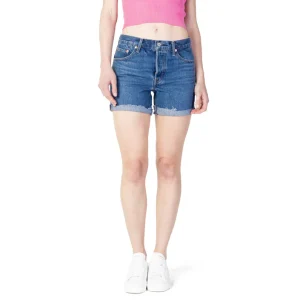 Levi's Shorts Donna Blu con Zip e Bottone Tasche Anteriori e Posteriori 100% Cotone Primavera/Estate 29961-0030