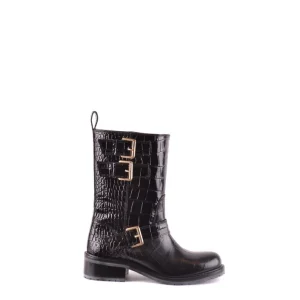 Dsquared Stivali Donna Neri con Punta Tonda in Pelle 100% Autunno/Inverno B_31520