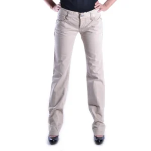 Pinko Jeans Donna Beige con Zip Bottone Tasche Anteriori Posteriori in Cotone Primavera/Estate B_15096