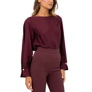 Body Donna Elisabetta Franchi Bordeaux Manica Lunga - Eleganza Luxury