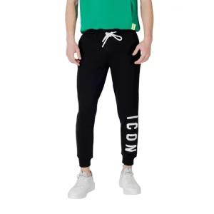 Pantaloni Sportivi Uomo Icon Neri Righe Cotone - Stile Casual