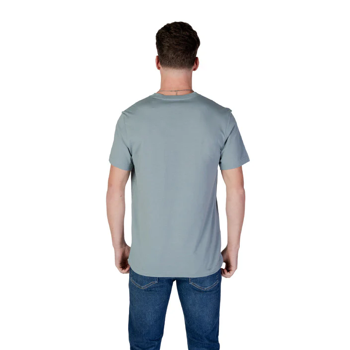 Calvin Klein Jeans T-Shirt Uomo Verde Monocromo Manica Corta Scollo Tondo 100% Cotone Primavera/Estate J30J327075 - immagine 3