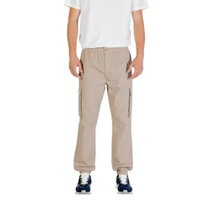 Calvin Klein Jeans Pantaloni Uomo Beige Zip e Bottone Tasche Anteriori e Posteriori 58% Cotone 39% Poliestere 3% Elastan Autunno/Inverno LV04RC617G