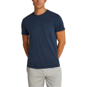 Tommy Hilfiger Jeans T-Shirt Uomo Blu Maniche Corte Scollo Tondo Cotone 100% DM0DM20332