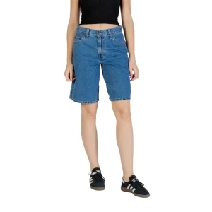 Levis® Shorts Donna Blu con Zip e Bottone Tasche Anteriori e Posteriori 100% Cotone Autunno/Inverno 000MJ-0001