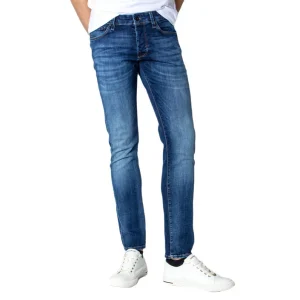 Jack & Jones Jeans Uomo Blu in Cotone 93% Elastomultiestere 5% Elastan 2% con Zip e Bottone Tasche Anteriori e Posteriori Primavera/Estate 12133074