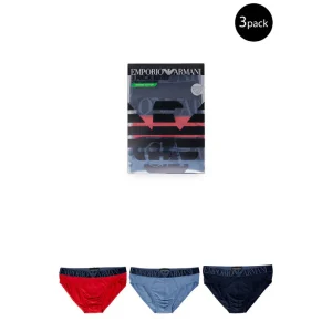 Emporio Armani Underwear Slip Uomo Blu Stampa 95% Cotone 5% Elastan Primavera/Estate 111734 4R726